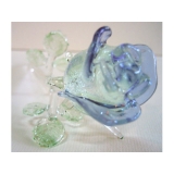 夜光琉璃水晶玫瑰(水藍) y03264 水晶飾品系列-琉璃水晶